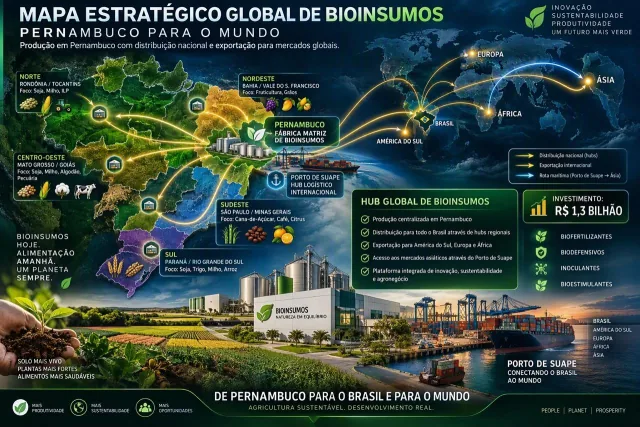 Mapa estratégico global de bioinsumos — Material de apresentação · Pernambuco para o mundo.